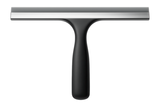 Wide-bladed window squeegee, ideal for sliding glass doors on a patio.