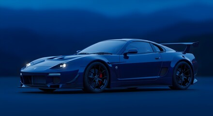 Naklejka premium Luxury Vehicle Sports Car 4K Wallpaper Colorful Background White Background