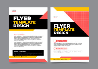 Flat design flyer template