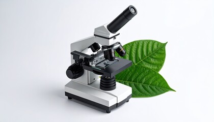 Microscope and leaves