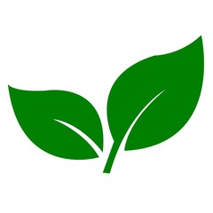 Simple Flat Green Leaf Sprout Icon Growing Plant Illustration