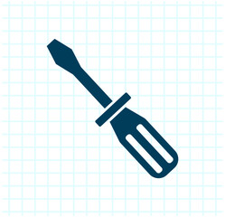 Flathead screwdriver icon symbolizing tools, repair, or DIY concepts.