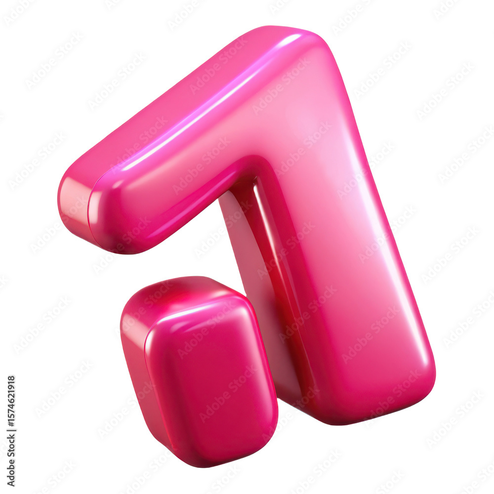 Poster pink glossy arrow up and block render for graphic design and creative projects and presentations use