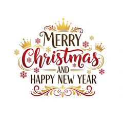 Obraz premium merry christmas and happy birthday