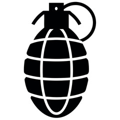 Isolated Grenade Illustration on a White Background Design Element