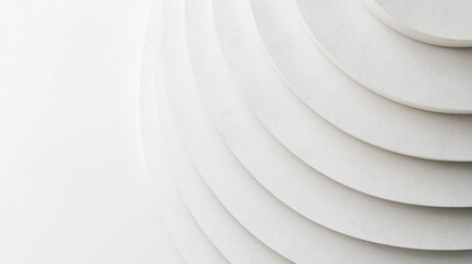 Abstract layered circles in white.