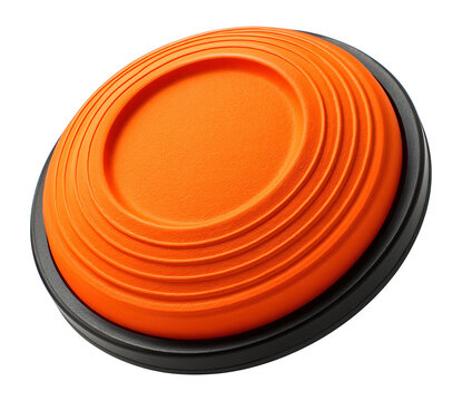 Biodegradable clay targets in bright orange for trap shooting