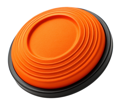 Biodegradable clay targets in bright orange for trap shooting