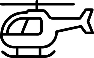 Helicopter icon vector illustration: a symbol of air transport and business design