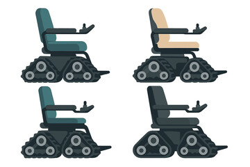Innovative mobility solution with tracks designed for outdoor accessibility in various terrains