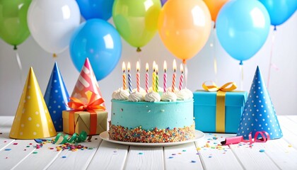 birthday cake with candles