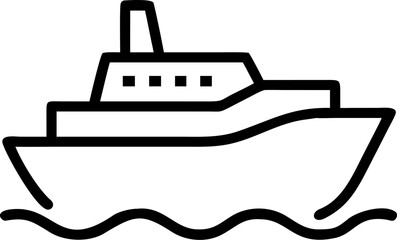 Ship and boat vector icon illustration for sea transportation design