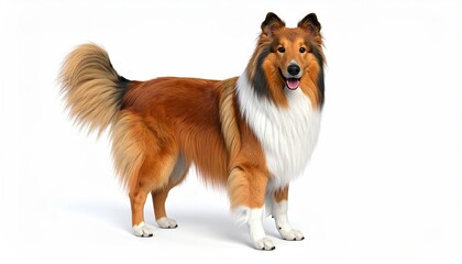 Digital collie portrait