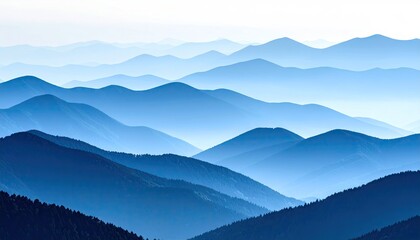 Obraz premium Blue mountain ranges