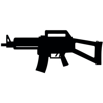 XM8 Light Machine Gun Isolated on White Background Design
