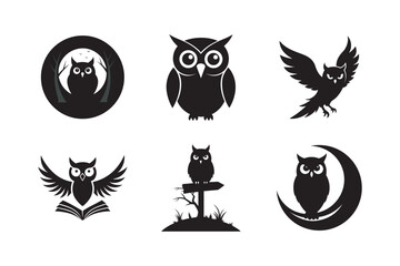 Wise Owl Silhouette Night Collection Set