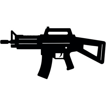 XM8 Light Machine Gun Isolated on White Background Design