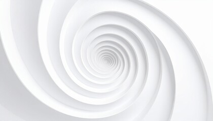 3d render, abstract white geometric background, minimal flat lay, twisted spiral