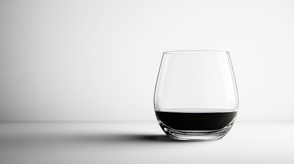 a Glencairn glass with dark whiskey in it