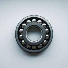 Roller bearing. Detailed image of the inner and outer ring with rollers. For industrial and technical projects, technical documentation, isolated on a white background