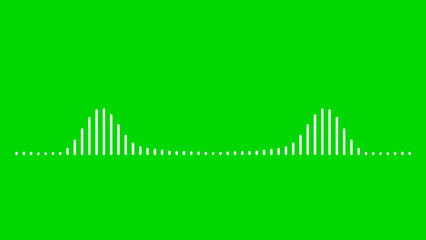 Audio visualizer spectrum image with green screen 