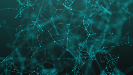 Green plexus network technology background 4k