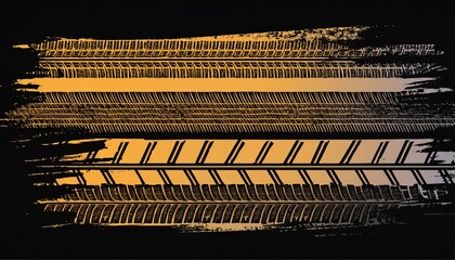 grunge tire tracks rubber wheels and braking marks truck car or motorcycle tread pattern silhouettes perfect for auto racing motorsport and speed related designs illustration