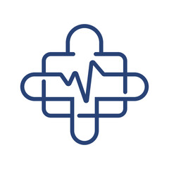 Logo design of a medical symbol, representing health, care, and professionalism, suitable for healthcare providers, clinics, hospitals, and medical services.

