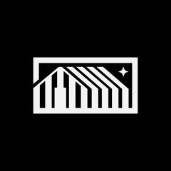 Logo design of a simple house icon, representing home, real estate, property, and shelter, designed for versatile use in housing, construction, or community services.

