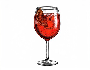 Hand-drawn cocktail illustration