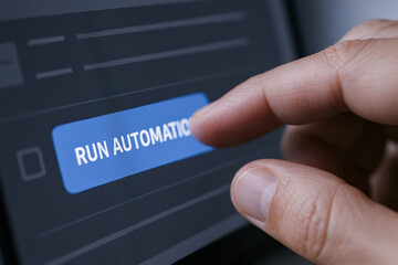 Initiating automated processes on a touchscreen interface demonstrates efficiency in improving workflow and operational control