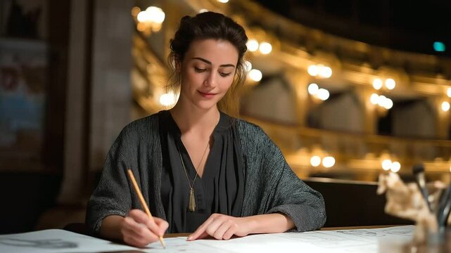 1_Director planning a production in a historic theater