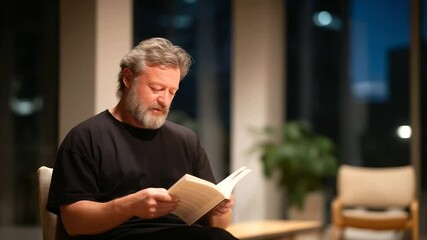 A passionate poetry performance in a concert hall with a reader