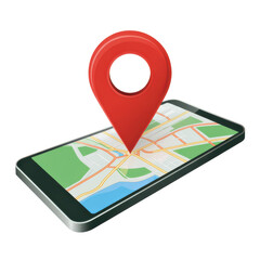 PNG map, navigation, location pin, smartphone display, GPS, digital navigation, mobile application
