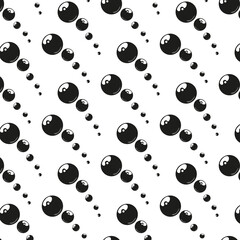 White and black round shapes arranged diagonally create an abstract background for websites, presentations, textiles.