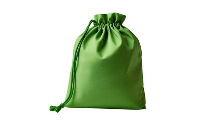 Green Drawstring Pouch: This image showcases a vivid green drawstring pouch, perfectly designed for gift-giving, storage, or adding a touch of eco-friendly packaging to your designs.