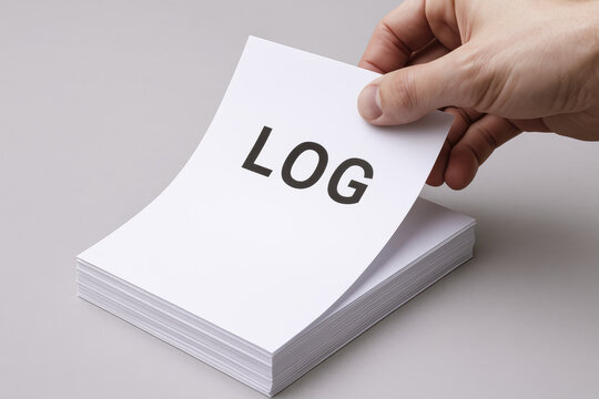 A flips through a stack paper sheets marked to track information symbolizing organization and record management in business operations