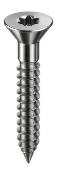 Metric screw with a countersunk head and Torx drive for furniture assembly.