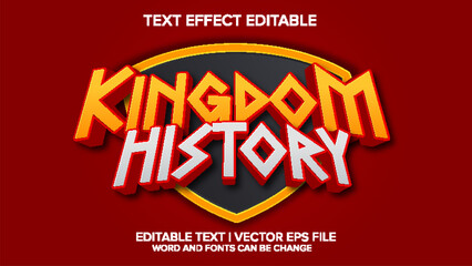 kingdom history text effect vector editable