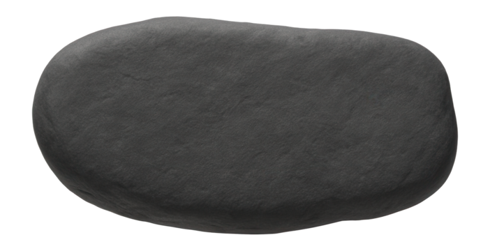 Claystone with uniform dark gray color and smooth, compact texture