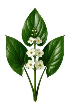 Broadleaf arrowhead with large, arrow-shaped leaves and clusters of small white flowers