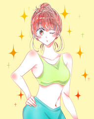 健康的な女性　おちょぼ口