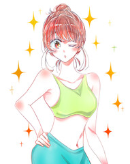 健康的な女性　おちょぼ口