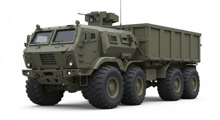 Military Armored Truck: Heavy Duty Cargo Vehicle