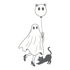 Retro Halloween Design design vector ghost