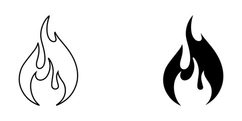  fire icon white on background