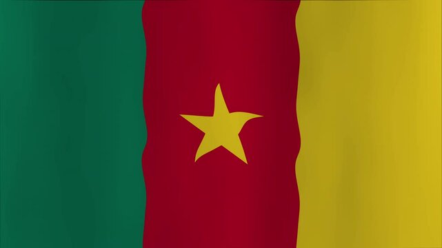 Cameroon flag animation suitable for presentations, educational materials, websites, social media, and cultural projects showcasing Central African pride.
