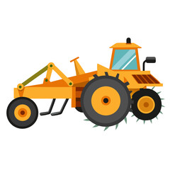 Heavy Plow Silhouette Vector