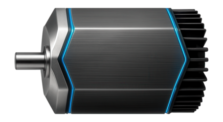 Brushless traction motor with a distinctive hexagonal casing