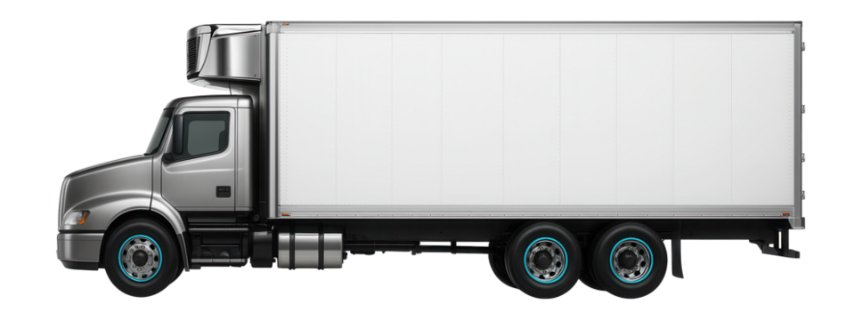 Long-haul reefer truck with high-capacity cooling system and reinforced side panels